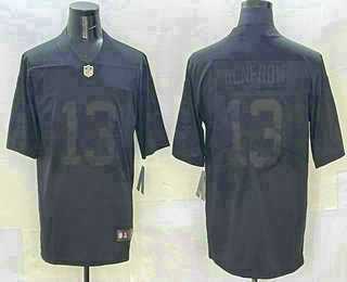 Men%27s Las Vegas Raiders #13 Hunter Renfrow Balck Vapor Untouchable Stitched Jersey